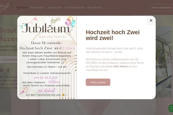 Hochzeit hoch zwei